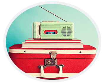 radio met koffer